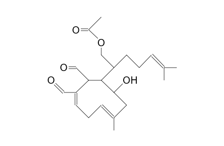 (2R,3R,4S,6E,9E,10R)-17-Acetoxyxenic-4-hydroxy-6,9,13-triene-1,2-dial