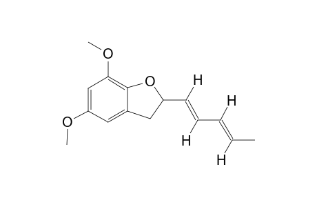 1'(E),3'(E)-2,3-Dihydro-5,7-dimethoxy-2-[1-(1,3-pentadienyl)]benzofuran