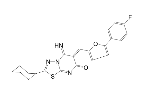 7H-[1,3,4]thiadiazolo[3,2-a]pyrimidin-7-one, 2-cyclohexyl-6-[[5-(4-fluorophenyl)-2-furanyl]methylene]-5,6-dihydro-5-imino-, (6Z)-