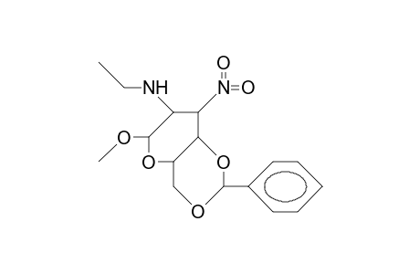 Methyl-4,6-O-benzylidene-2,3-dideoxy-2-ethylamino-3-nitro.alpha.-glucopyranoside