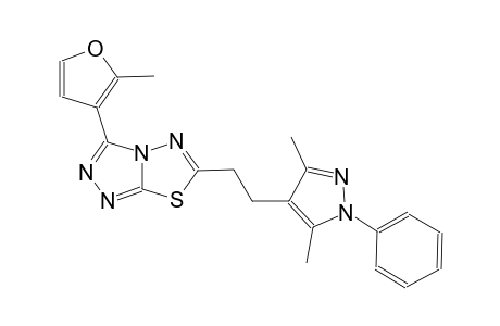 [1,2,4]triazolo[3,4-b][1,3,4]thiadiazole, 6-[2-(3,5-dimethyl-1-phenyl-1H-pyrazol-4-yl)ethyl]-3-(2-methyl-3-furanyl)-