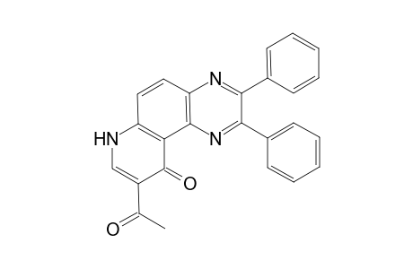 5,8-DIHYDRO-2,3-DIPHENYL-7-ACETYL-8-OXOPYRIDO-[3,2-F]-QUINOXALINE