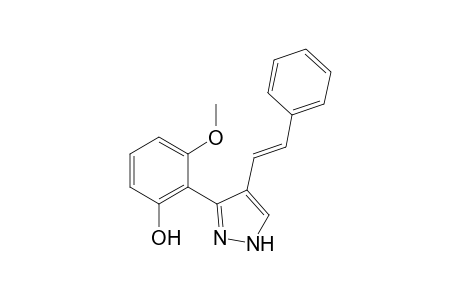(E)-3/ 5-(2'-Hydroxy-6'-methoxyphenyl)-4-styrylpyrazole
