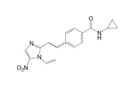 N-cyclopropyl-p-[2-(5-nitro-1-vinylimidazol-2-yl)vinyl]benzamide
