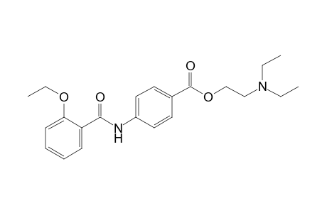 p-(o-ethoxybenzamido)benzoic acid, 2-(diethylamino)ethyl ester