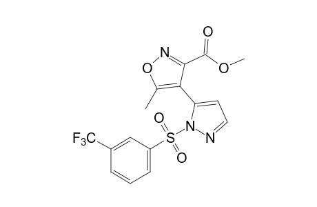 5-METHYL-4-{1-[(alpha,alpha,alpha-TRIFLUORO-m-TOLYL)SULFONYL]PYRAZOL-5-YL}-3-ISOXAZOLECARBOXYLIC ACID, METHYL ESTER