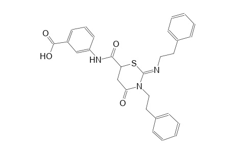 benzoic acid, 3-[[[(2Z)-tetrahydro-4-oxo-3-(2-phenylethyl)-2-[[(Z)-2-phenylethyl]imino]-2H-1,3-thiazin-6-yl]carbonyl]amino]-