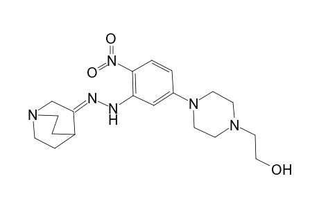 1-azabicyclo[2.2.2]octan-3-one, [5-[4-(2-hydroxyethyl)-1-piperazinyl]-2-nitrophenyl]hydrazone, (3E)-