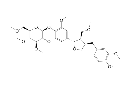 .beta.-D-Glucopyranoside, 2-methoxy-4-[(2S,3R,4R)-tetrahydro-4-[(4-hydroxy-3-methoxyphenyl)methyl]-3-(hydroxymethyl)-2-furanyl]phenyl, hexamethyl ether