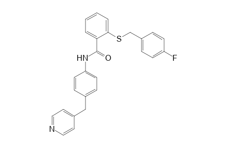 2-[(4-Fluorobenzyl)sulfanyl]-N-[4-(4-pyridinylmethyl)phenyl]benzamide