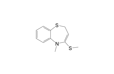 2,5-Dihydro-5-methyl-4-methylthio-1,5-benzothiazepine