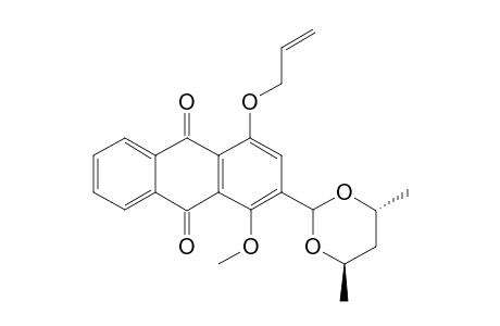(4'R,6'R)-2-((4',6'-dimethyl-1',3'-dioxan-2'-yl)-1-methoxy-4-(prop-2''-enyloxy)anthraquinone