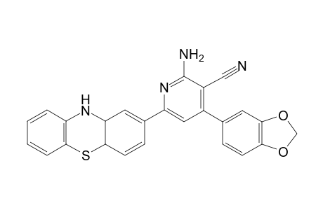 2-Amino-3-cyano-4-(benzo[d][1,3]dioxol-6-yl)-6-(10,10a-dihydro-4aH-phenothiazin-2-yl)pyridine