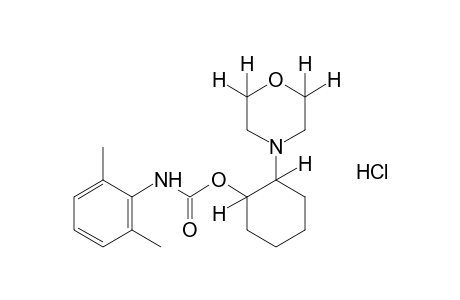 trans-2,6-dimethylcarbanilic acid, 2-(morpholino)cyclohexyl ester, monohydrochloride