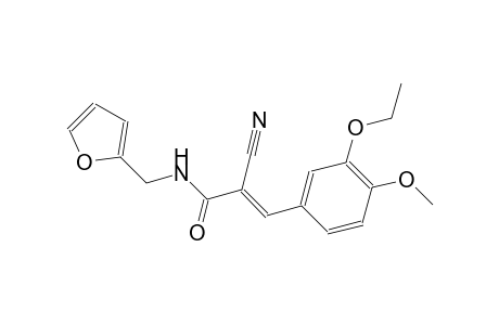 (2E)-2-cyano-3-(3-ethoxy-4-methoxyphenyl)-N-(2-furylmethyl)-2-propenamide