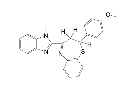 4-(1-Methyl-benzo[d]imidazole-2-yl)-2-phenyl-2,3-dihydrobenzo(b){1,4] thiazepine