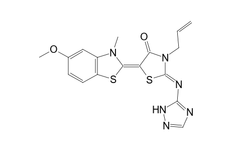 (2Z,5Z)-3-allyl-5-(5-methoxy-3-methyl-1,3-benzothiazol-2-ylidene)-2-(1H-1,2,4-triazol-5-ylimino)thiazolidin-4-one