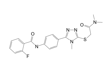 N-[4-(5-{[2-(dimethylamino)-2-oxoethyl]sulfanyl}-4-methyl-4H-1,2,4-triazol-3-yl)phenyl]-2-fluorobenzamide