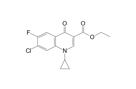 7-Chloro-1-cyclopropyl-6-fluoro-4-oxo-1,4-dihydroquinoline-3-carboxylic acid, ethyl ester