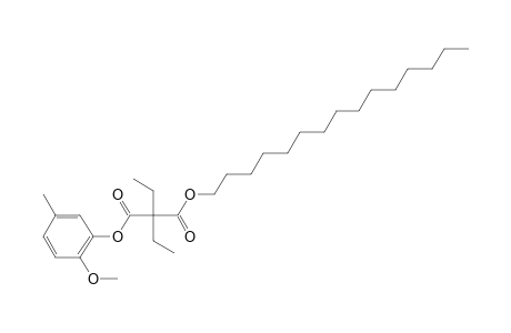 Diethylmalonic acid, 5-methyl-2-methoxyphenyl pentadecyl ester