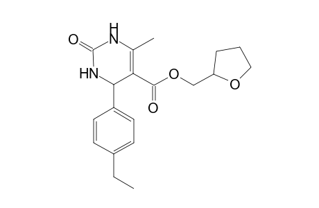 5-Pyrimidinecarboxylic acid, 4-(4-ethylphenyl)-1,2,3,4-tetrahydro-6-methyl-2-oxo-, (tetrahydro-2-furanyl)methyl ester