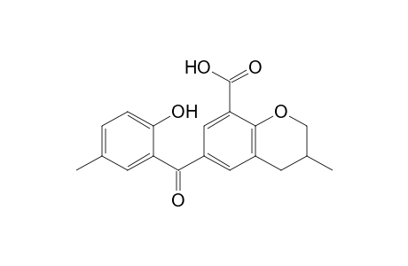 3,4-Dihydro-3-methyl-6-(2-hydroxy-5-methylbenzoyl)-2H-chromene-8-carboxylic acid