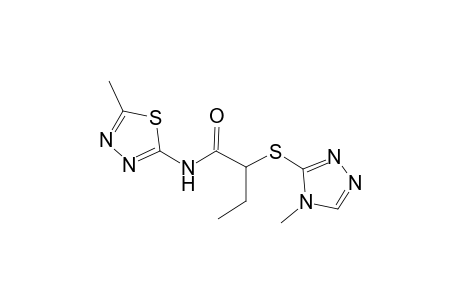 N-(5-Methyl-1,3,4-thiadiazol-2-yl)-2-[(4-methyl-4H-1,2,4-triazol-3-yl)sulfanyl]butanamide