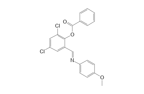 2,4-dichloro-6-[N-(p-methoxyphenyl)formimidoyl]phenol, benzoate