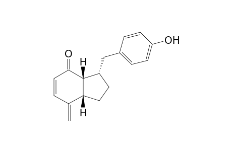 (3S*,3aR*,7aS*)-3-(4-Hydroxybenzyl)-7-methylene-1,2,3,3a,7,7a-hexahydro-4H-inden-4-one