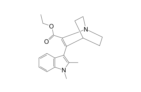 3-(1,2-dimethylindol-3-yl)-1-azabicyclo[2.2.2]oct-2-ene-2-carboxylic acid, ethyl ester