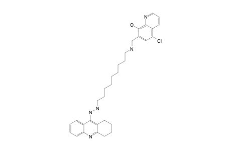 5-CHLORO-7-{[9-(1,2,3,4-TETRAHYDROYCRIDIN-9-YLAMINO)-NONYLAMINO]-METHYL}-QUINOLIN-8-OL