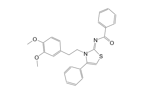 N-((2Z)-3-[2-(3,4-dimethoxyphenyl)ethyl]-4-phenyl-1,3-thiazol-2(3H)-ylidene)benzamide