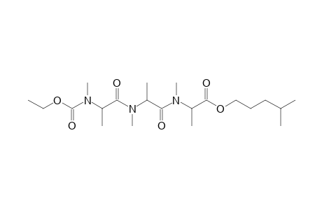 Alanylalanylalanine, N,N',N''-trimethyl-N''-ethoxycarbonyl-, isohexyl ester