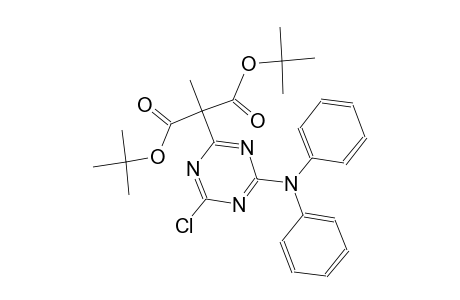 1,3,5-triazine-2-acetic acid, 4-chloro-alpha~2~-[[(1,1-dimethylethyl)oxidanyl]oxidanylidenemethyl]-6-(diphenylamino)-alpha~2~-methyl-,