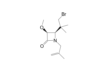 CIS-4-[(2-BROMO-1,1-DIMETHYL)-ETHYL]-3-METHOXY-1-(2-METHYLALLYL)-AZETIDIN-2-ONE