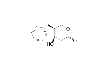 (4R*,5S*)-4-Hydroxy-5-methyl-4-phenyl-1-oxacyclohexan-2-one