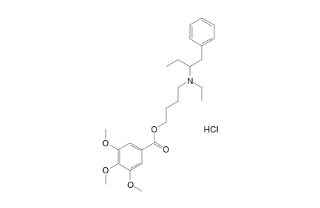 3,4,5-trimethoxybenzoic acid, 4-[ethyl(a-ethylphenethyl)amino]butyl ester, hydrochloride
