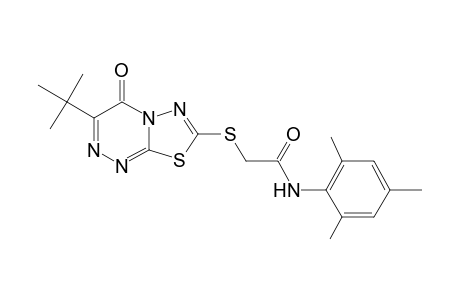 2-[(3-tert-butyl-4-oxo-4H-[1,3,4]thiadiazolo[2,3-c][1,2,4]triazin-7-yl)sulfanyl]-N-mesitylacetamide