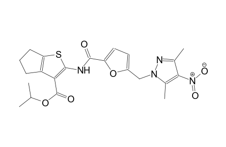 isopropyl 2-({5-[(3,5-dimethyl-4-nitro-1H-pyrazol-1-yl)methyl]-2-furoyl}amino)-5,6-dihydro-4H-cyclopenta[b]thiophene-3-carboxylate