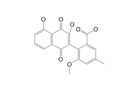 2-(3,5-Dihydroxy-1,4-dioxo-1,4-dihydro-2-naphthalenyl)-3-methoxy-5-methylbenzoic acid