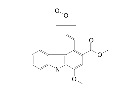 4-[(E)-3-hydroperoxy-3-methyl-but-1-enyl]-1-methoxy-9H-carbazole-3-carboxylic acid methyl ester