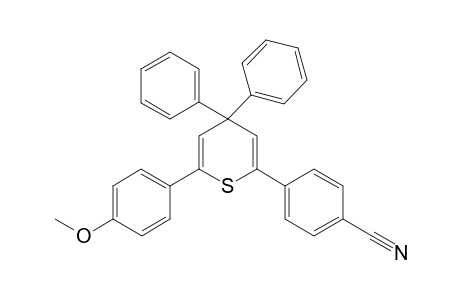 2-(4'-Methoxyphenyl)-6-[(4'-cyanophenyl]-4,4-diphenyl-4H-thiopyran