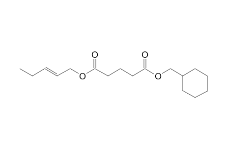 Glutaric acid, pent-2-en-1-yl cyclohexylmethyl ester