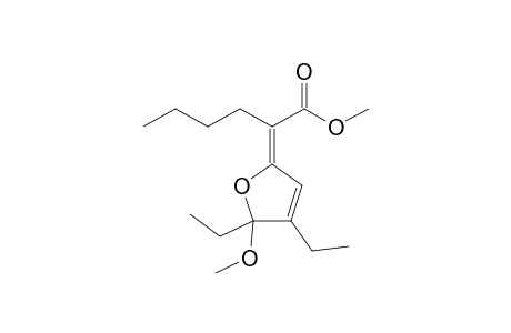 (2E)-2-(4,5-diethyl-5-methoxy-2-furanylidene)hexanoic acid methyl ester