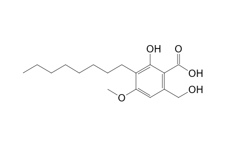 2-Hydroxy-3-octyl-4-methoxy-6-(hydroxymethyl)benzoic Acid