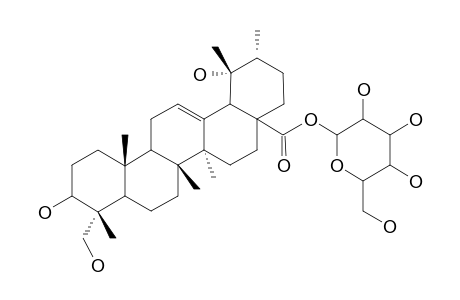 28-BETA-D-GLUCOPYRANOSYL-3-BETA,19-ALPHA,23-TRIHYDROXY-URS-12-EN-28-OATE;ROTUNGENOSIDE