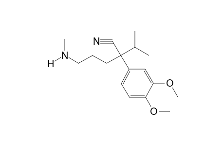 2-(3,4-Dimethoxyphenyl)-2-isopropyl-5-(methylamino)pentanenitrile