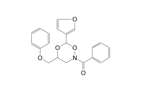 2H-1,5,2-dioxazine, 2-benzoyl-6-(3-furanyl)dihydro-4-(phenoxymethyl)-