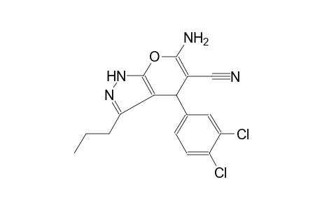 6-Amino-4-(3,4-dichlorophenyl)-3-propyl-1,4-dihydropyrano[2,3-c]pyrazole-5-carbonitrile