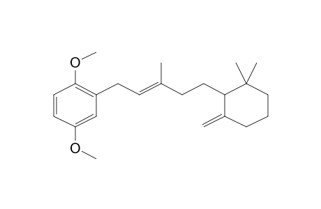 2-[5-(2,2-Dimethyl-6-methylene-cyclohexyl)-3-methyl-pent-2-enyl]-1,4-dimethoxy-benzene
